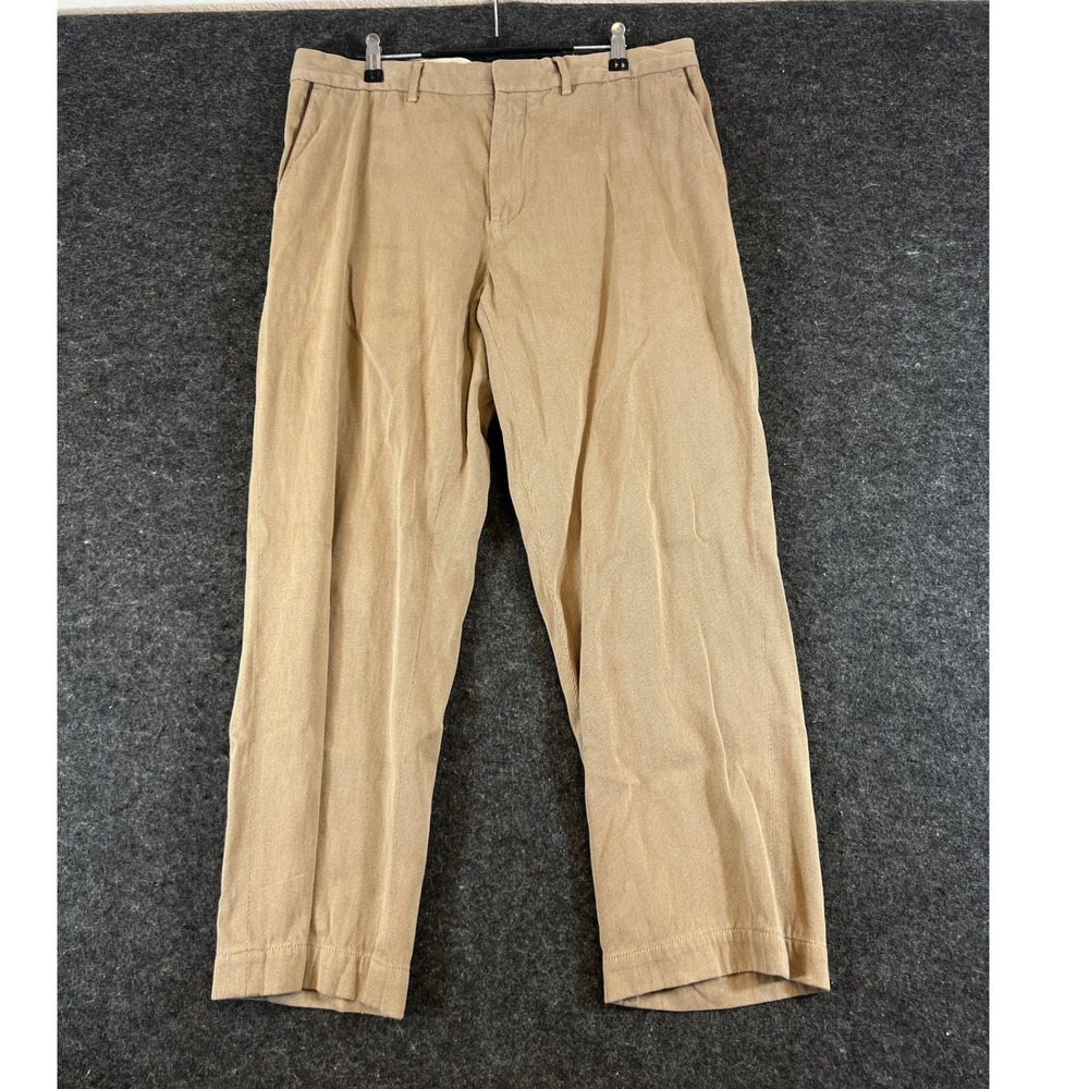 Vintage 90s Polo Ralph Lauren Corduroy Pants Mens 38x30 Tan Khaki Flat Front
